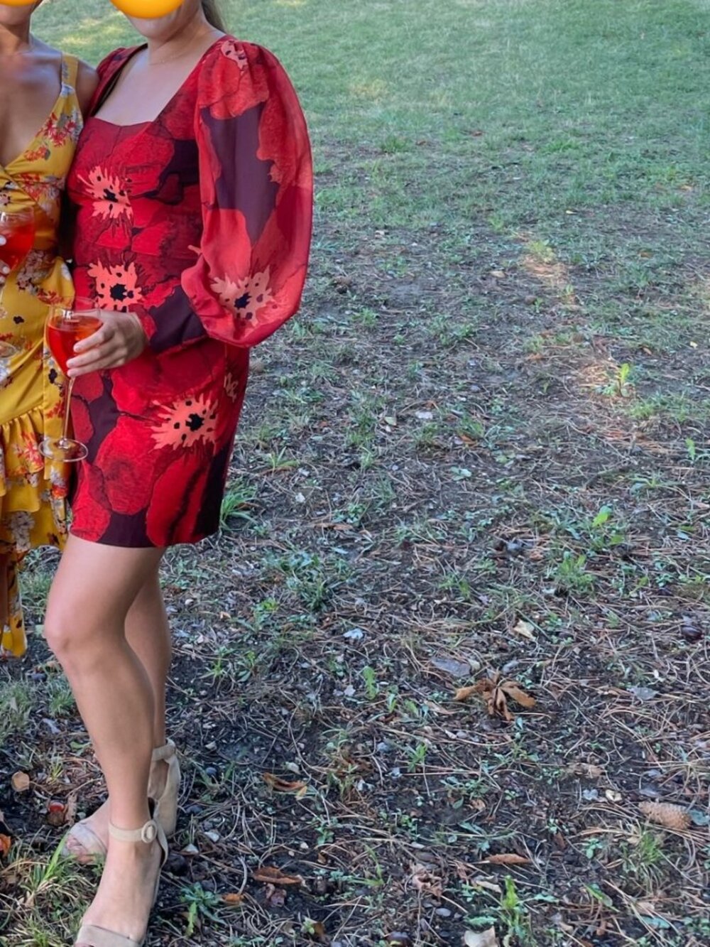 Red Floral Anthropologie Dress